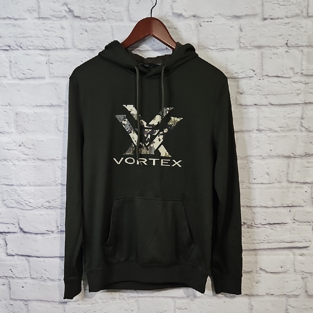 Vortex Men's Dark Green Hoodie